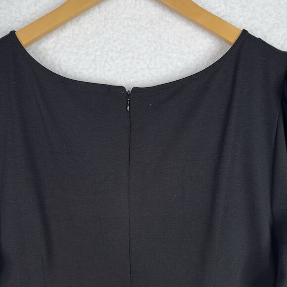 Eloquii Peplum Dress Womens‎ Plus 18 Sheath Black Darted Stretch Career Office - Picture 9 of 12